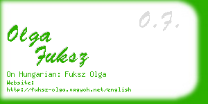 olga fuksz business card